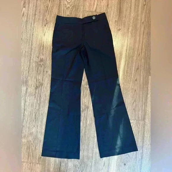 Black Tory Burch Wide Leg Trousers Size 6 Wool - Picture 1 of 6
